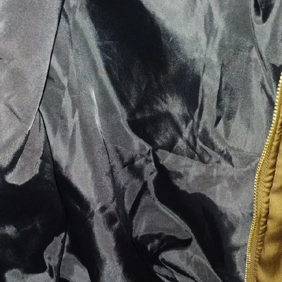 H&M Tan Bomber Jacket with Quilted Sleeves - Picture 9 of 9